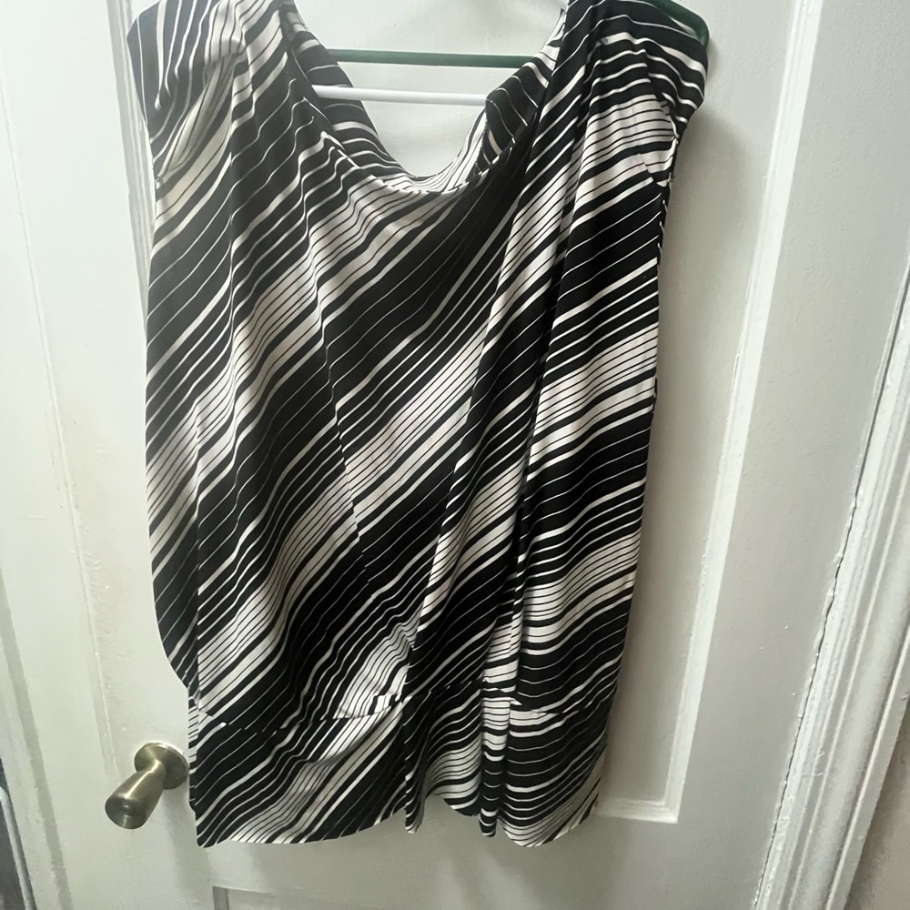 Worthington Black and White Striped Tank Top